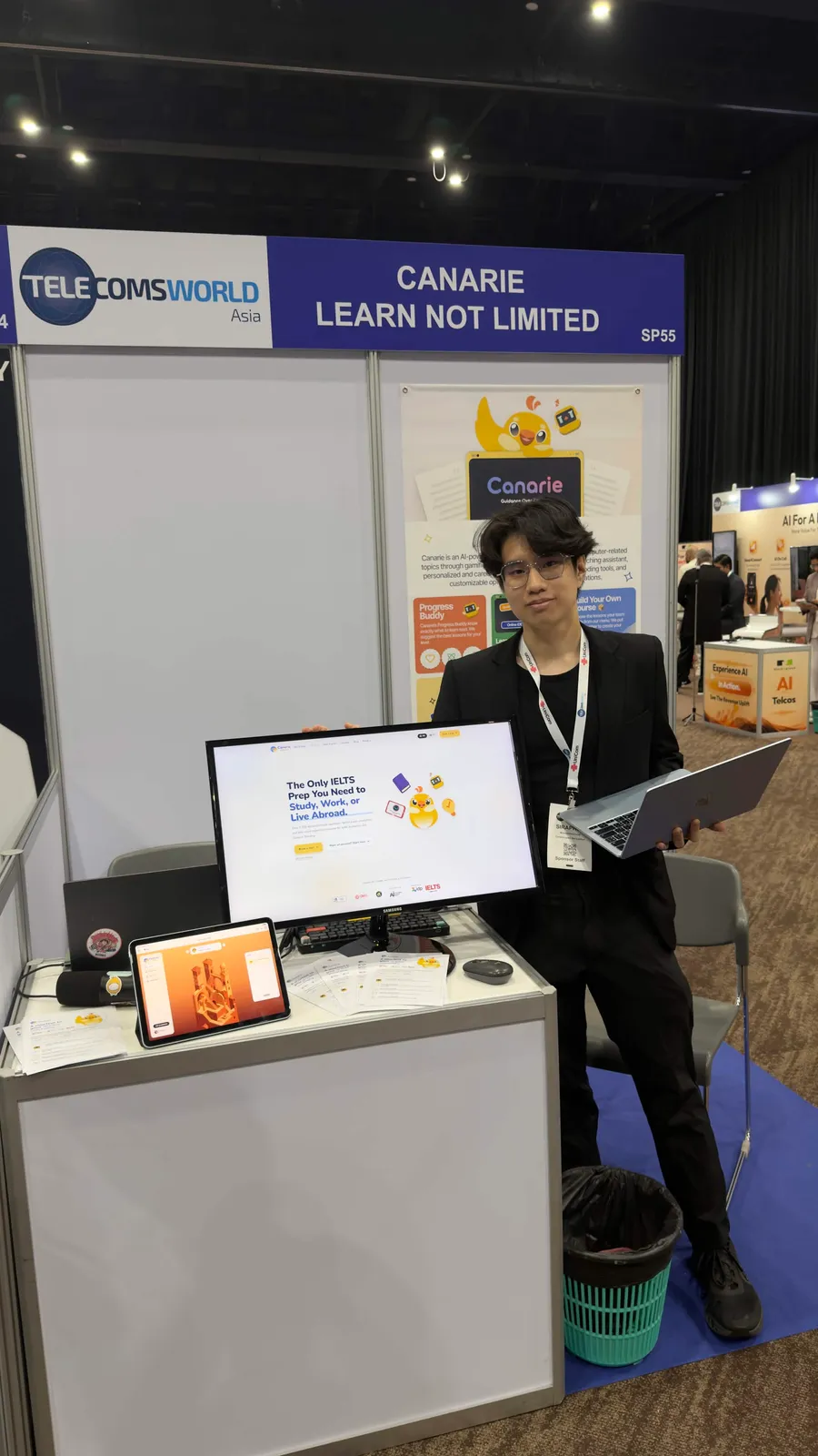Canarie's booth SP55 at Telecoms World Asia 2026